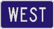 WEST (Interstate) sign M3-4
