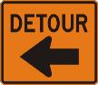 DETOUR sign with Left Arrow M4-9L