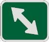 Double Arrow (Bicycle Route) sign M7-3L