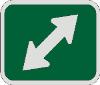 Double Arrow (Bicycle Route) sign M7-3R
