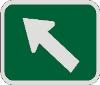 Single Arrow (Bicycle Route) sign M7-4L