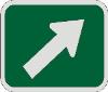 Single Arrow (Bicycle Route) sign M7-4R