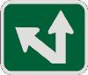 Double Arrow (Bicycle Route) sign M7-7L