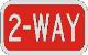 2-WAY sign R1-3