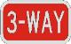 3-WAY sign R1-3