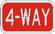 4-WAY sign R1-3