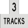 Railroad Crossing 3 TRACKS sign R15-2