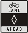 Bicycle (Symbol) Lane Ahead sign R3-16