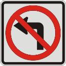 No Left Turn Symbol