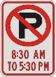 No Parking Symbol with times sign R7-2a