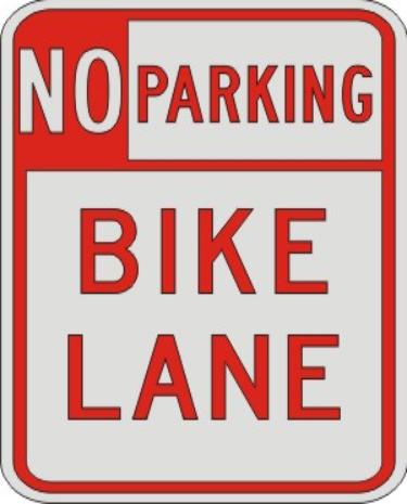 NO PARKING BIKE LANE SIGN R7-9