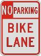 NO PARKING BIKE LANE SIGN R7-9