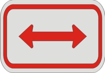 Double Arrow sign R8-3b