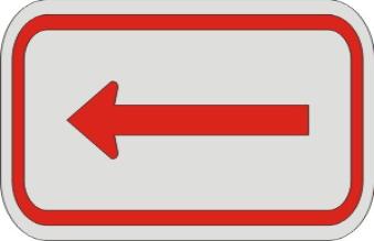 Left Arrow sign R8-3b