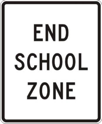 S5-2 End School Zone Sign