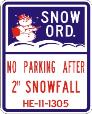 Snow Ord. No Parking After 2