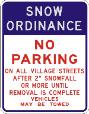 Snow Ordinance no Parking