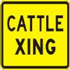 CATTLE XING (Plaque) sign