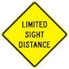 LIMITED SIGHT DISTANCE sign
